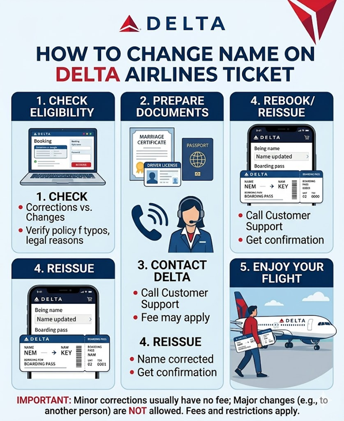 How to Change Name on Delta Airlines Ticket