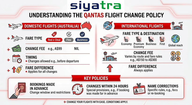 Qantas Airways Flight Change and Cancellation Policy & Fee 2026: Domestic & International Flights 107 Qantas flight change