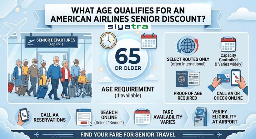 American Airlines Senior Discount (2026): Eligibility, Age Requirements, Availability & How to Save More 107 What Age Qualifies for an American Airlines Senior Discount