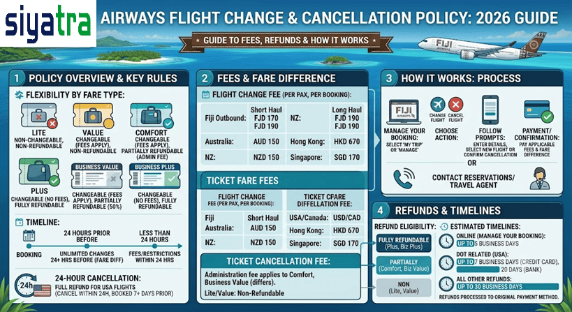What Is the Fiji Airways Flight Change and Cancellation Policy (2026 Guide): Fees, Refunds & How It Works 105 What Is the Fiji Airways Flight Change and Cancellation Policy (2026 Guide) Fees, Refunds & How It Works